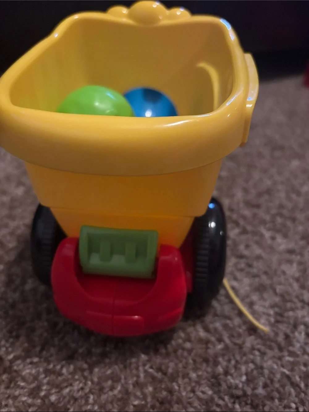 Interactive Yellow & Red Drop-and-Go Kids Dump Truck Toy